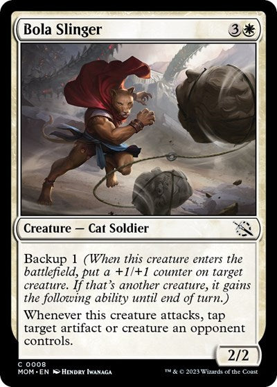 Bola Slinger (MOM) #8 Common (Foil Lightly Played) March of the Machine Magic: The Gathering: 2023
