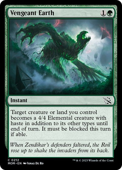Vengeant Earth (MOM) #212 Common March of the Machine Magic: The Gathering: 2023