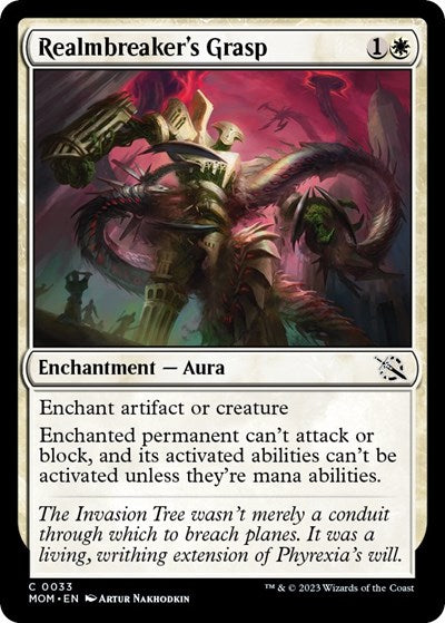 Realmbreakers Grasp (MOM) #33 Common (Lightly Played) March of the Machine Magic: The Gathering: 2023