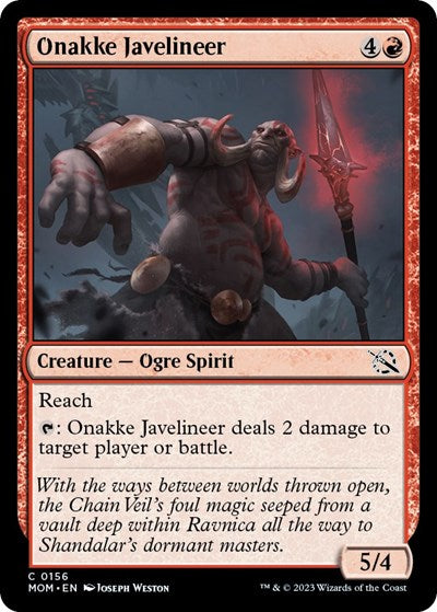 Onakke Javelineer (MOM) #156 Common (Lightly Played) March of the Machine Magic: 2023