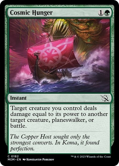 Cosmic Hunger (MOM) #182 Common (Lightly Played) March of the Machine Magic: The Gathering: 2023