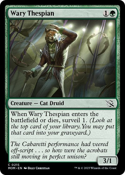 Wary Thespian (MOM) #215 Common (Lightly Played) March of the Machine Magic: The Gathering: 2023
