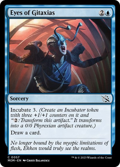 Eyes of Gitaxias (MOM) #57 Common (Lightly Played) March of the Machine Magic: The Gathering: 2023