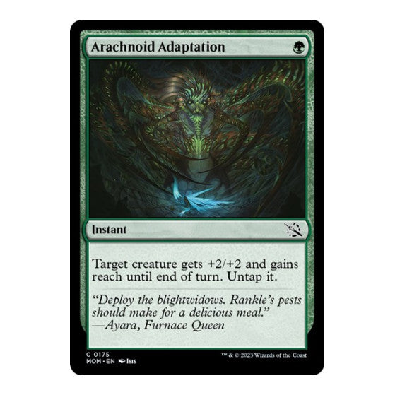 Arachnoid Adaptation (MOM) #175 Common (Lightly Played) March of the Machine Magic: The Gathering: 2023