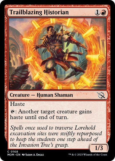 Trailblazing Historian (MOM) #168 Common (Lightly Played) March of the Machine Magic: The Gathering: 2023