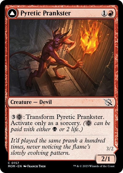 2023 Magic: March of the Machine (MOM) - Pyretic Prankster (#157, Common) (Lightly Played)