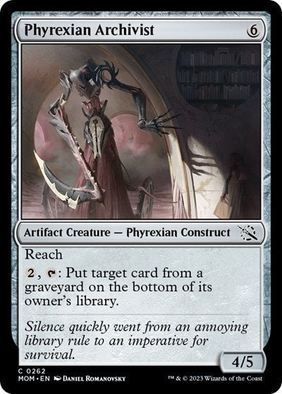 Phyrexian Archivist (MOM) #262 Common (Moderately Played) March of the Machine Magic: The Gathering: 2023