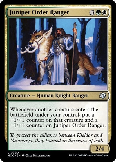 Juniper Order Ranger (MOC) #330 Uncommon (Lightly Played) Commander: March of the Machine Magic: The Gathering: 2023