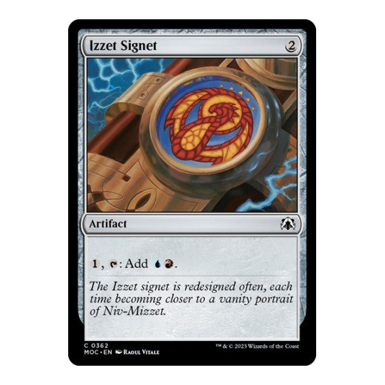 Izzet Signet (MOC) #362 Common (Lightly Played) Commander: March of the Machine Magic: The Gathering: 2023