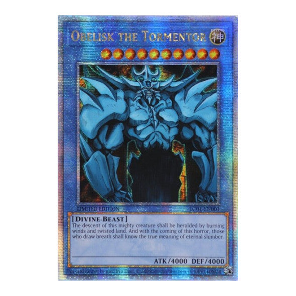 Obelisk the Tormentor Quarter Century Secret Rare (LC01) #LC01-EN001 Quarter Century Secret Rare (Limited Near Mint) Legendary Collection: 25th Anniversary Edition YuGiOh: 2023