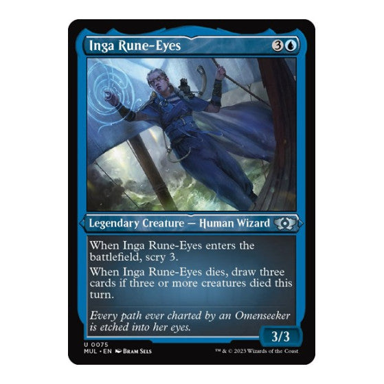 Inga Rune Eyes Foil Etched (MUL) #75 Uncommon (Foil Lightly Played) March of the Machine: Multiverse Legends Magic: The Gathering: 2023