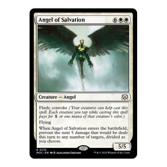 Angel of Salvation (MOC) #170 Rare (Lightly Played) Commander: March of the Machine Magic: The Gathering: 2023