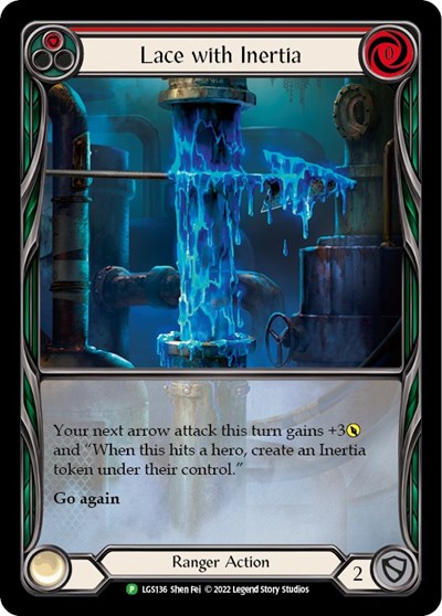 Lace with Inertia (Red) - LGS136 (PR) #LGS136 Promo (Rainbow Foil Near Mint) Flesh and Blood: Promo Cards Flesh and Blood TCG: 2019