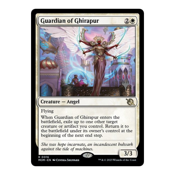 Guardian of Ghirapur (PPMOM) #16 Rare (Foil Lightly Played) Promo Pack: March of the Machine Magic: The Gathering: 2023