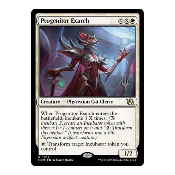 Progenitor Exarch (PPMOM) #32 Rare (Lightly Played) Promo Pack: March of the Machine Magic: The Gathering: 2023