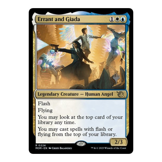 Errant and Giada (PPMOM) #224 Rare (Foil Lightly Played) Promo Pack: March of the Machine Magic: The Gathering: 2023