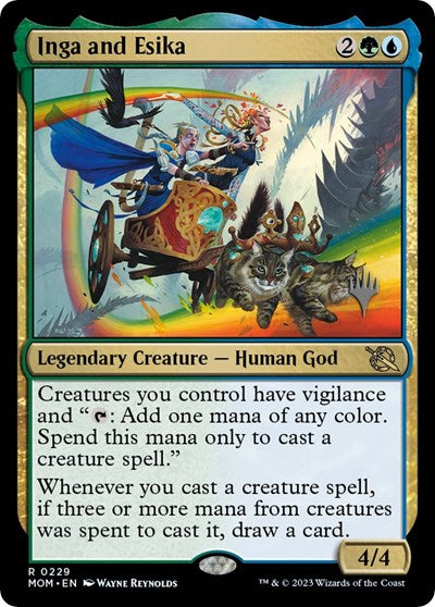 Inga and Esika (PPMOM) #229p Rare (Lightly Played) Promo Pack: March of the Machine Magic: The Gathering: 2023