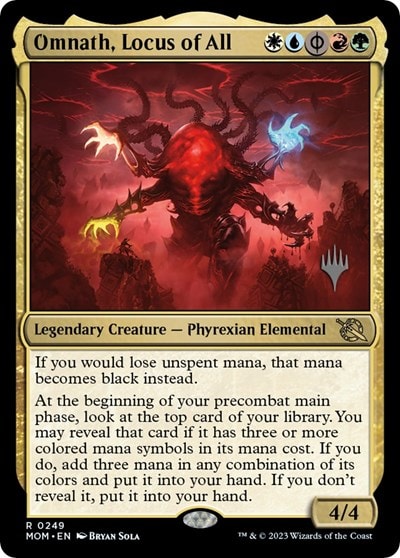 Omnath, Locus of All (PPMOM) #249 Rare (Lightly Played) Promo Pack: March of the Machine Magic: The Gathering: 2023
