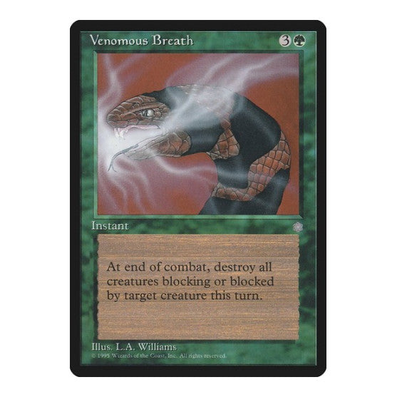 Venomous Breath (ICE) #273 Uncommon (Moderately Played) Ice Age Magic: The Gathering: 1995