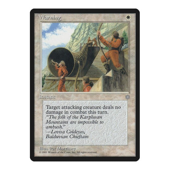 Warning (ICE) #55 Common (Lightly Played) Ice Age Magic: The Gathering: 1995