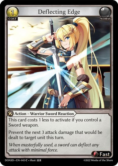 Deflecting Edge (DOASD) #043 Common (Lightly Played) Dawn of Ashes Starter Decks Grand Archive TCG: 2023