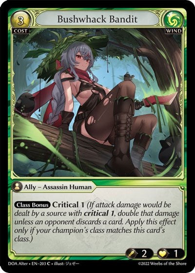 Bushwhack Bandit (DOA Alter) #203 Common (Lightly Played) Dawn of Ashes Alter Edition Grand Archive TCG: 2023