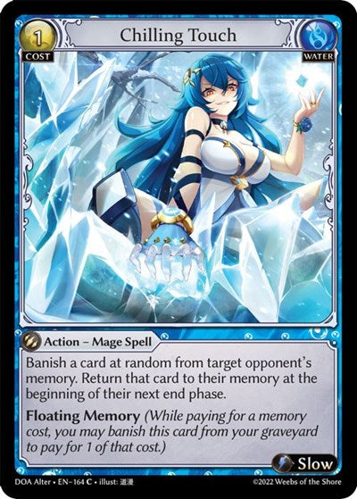 Chilling Touch (DOA Alter) #164 Common (Lightly Played) Dawn of Ashes Alter Edition Grand Archive TCG: 2023