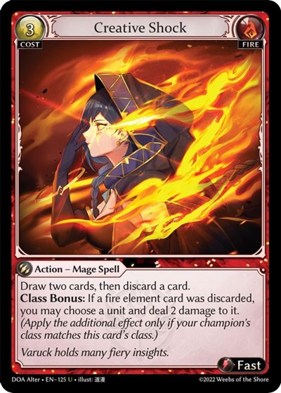 Creative Shock (DOA Alter) #125 Uncommon (Lightly Played) Dawn of Ashes Alter Edition Grand Archive TCG: 2023