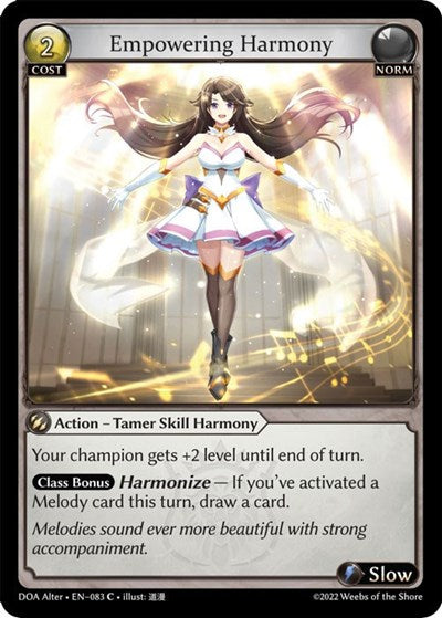 Empowering Harmony (DOA Alter) #083 Common (Lightly Played) Dawn of Ashes Alter Edition Grand Archive TCG: 2023