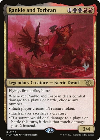 Rankle and Torbran (PPMOM) #252 Rare (Lightly Played) Promo Pack: March of the Machine Magic: The Gathering: 2023