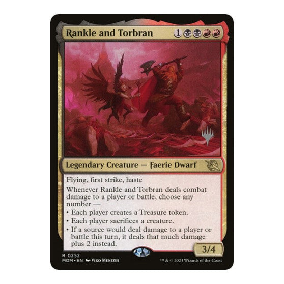 Rankle and Torbran (PPMOM) #252 Rare (Lightly Played) Promo Pack: March of the Machine Magic: The Gathering: 2023