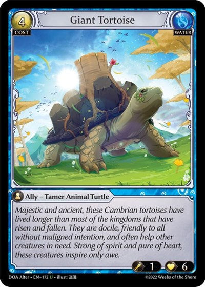 Giant Tortoise (DOA Alter) #172 Uncommon (Lightly Played) Dawn of Ashes Alter Edition Grand Archive TCG: 2023