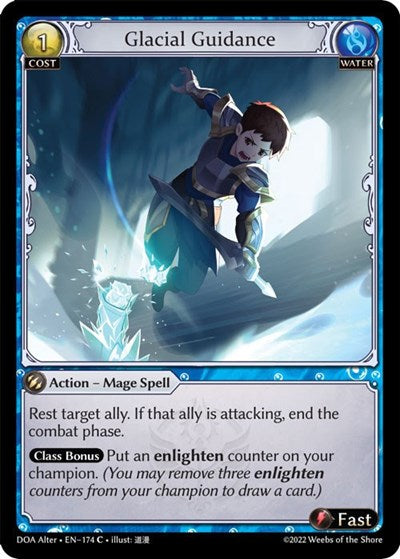 Glacial Guidance (DOA Alter) #174 Common (Lightly Played) Dawn of Ashes Alter Edition Grand Archive TCG: 2023