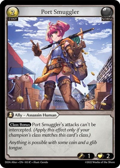 Port Smuggler (DOA Alter) #103 Common (Lightly Played) Dawn of Ashes Alter Edition Grand Archive TCG: 2023