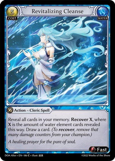 Revitalizing Cleanse (DOA Alter) #186 Common (Lightly Played) Dawn of Ashes Alter Edition Grand Archive TCG: 2023