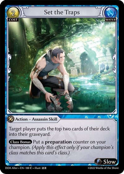 Set the Traps (DOA Alter) #188 Common (Lightly Played) Dawn of Ashes Alter Edition Grand Archive TCG: 2023