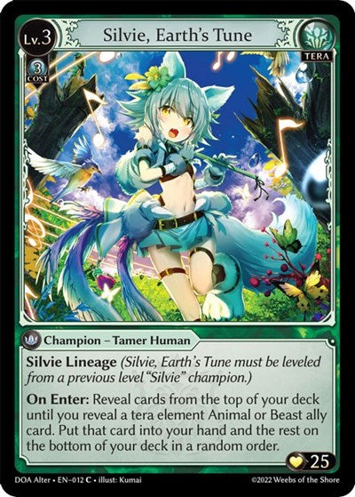 Silvie, Earth's Tune (DOA Alter) #012 Common (Lightly Played) Dawn of Ashes Alter Edition Grand Archive TCG: 2023