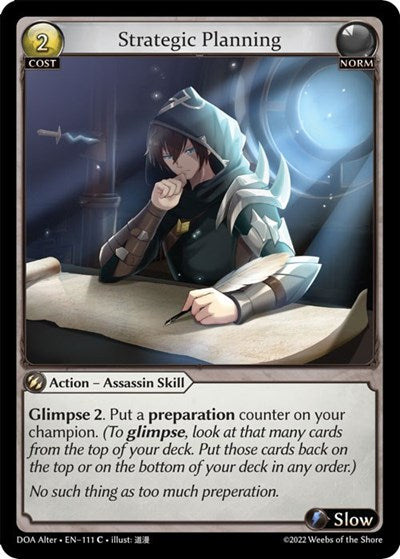 Strategic Planning (DOA Alter) #111 Common (Lightly Played) Dawn of Ashes Alter Edition Grand Archive TCG: 2023