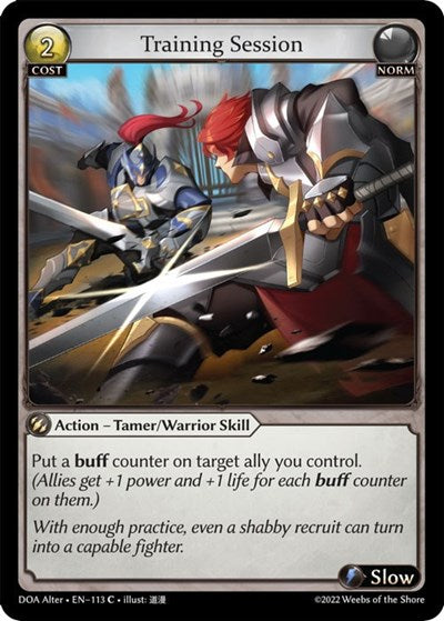 Training Session (DOA Alter) #113 Common Dawn of Ashes Alter Edition Grand Archive TCG: 2023