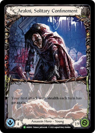 Arakni, Solitary Confinement - HER082 (PR) #HER082 Promo (Rainbow Foil Near Mint) Flesh and Blood: Promo Cards Flesh and Blood TCG: 2019