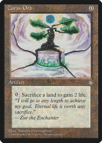 Zuran Orb (ICE) #350 Uncommon (Lightly Played) Ice Age Magic: The Gathering: 1995