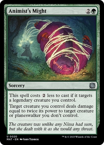 Animists Might (MAT) #20 Uncommon (Lightly Played) March of the Machine: The Aftermath Magic: The Gathering: 2023