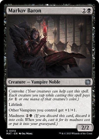Markov Baron (MAT) #14 Uncommon (Lightly Played) March of the Machine: The Aftermath Magic: The Gathering: 2023