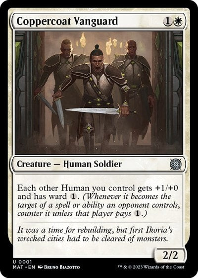 Coppercoat Vanguard (MAT) #1 Uncommon (Lightly Played) March of the Machine: The Aftermath Magic: The Gathering: 2023