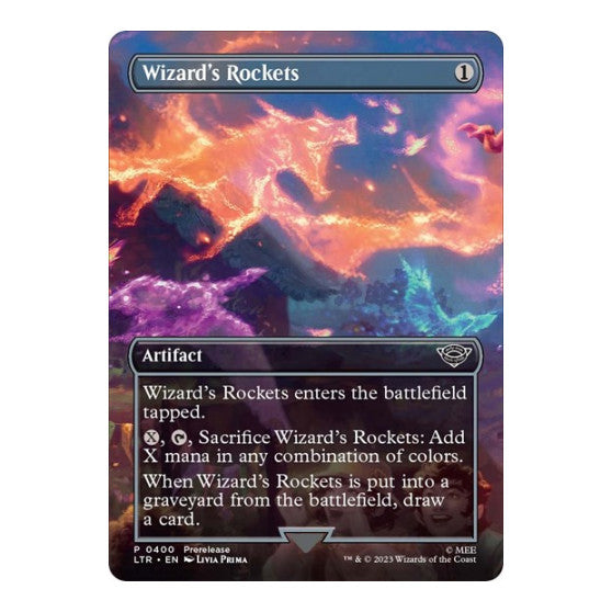 Wizards Rockets Borderless (LTR) #400 Common (Foil Lightly Played) Universes Beyond: The Lord of the Rings: Tales of Middle-earth Magic: The Gathering: 2023