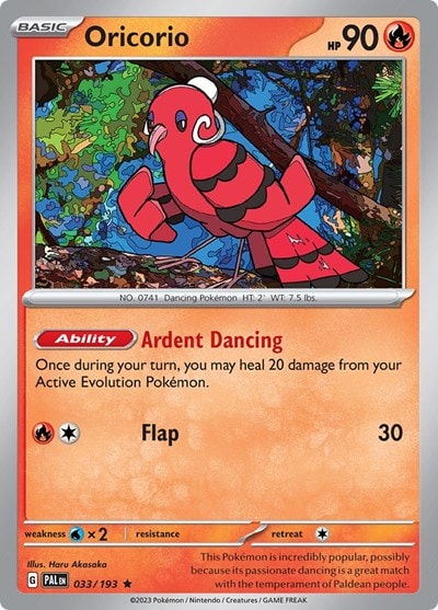 Oricorio (PAL) #033/193 Rare SV02: Paldea Evolved Pokemon: 2023