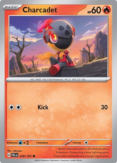Charcadet 038 193 (PAL) #038/193 Common (Reverse Holofoil Lightly Played) SV02: Paldea Evolved Pokemon: 2023