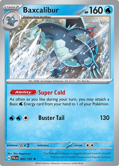 Baxcalibur 060 193 (PAL) #060/193 Rare (Holofoil Near Mint) SV02: Paldea Evolved Pokemon: 2023