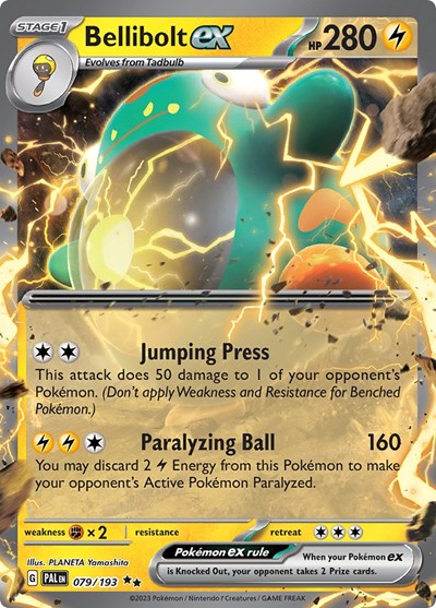 Bellibolt ex 079 193 (PAL) #079/193 Double Rare (Holofoil Near Mint) SV02: Paldea Evolved Pokemon: 2023