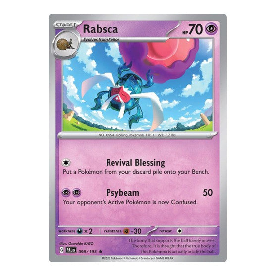 Rabsca 099 193 (PAL) #099/193 Rare (Holofoil Heavily Played) SV02: Paldea Evolved Pokemon: 2023